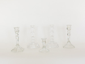 clear taper candle holders