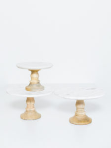 french marble cake stands