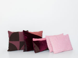 purple and fuschia pillows