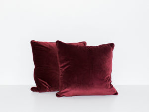 burgundy pillows