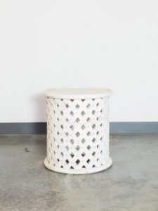 white round side table
