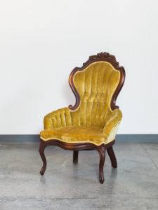 yellow vintage chair