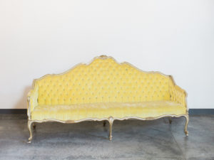 yellow vintage couch