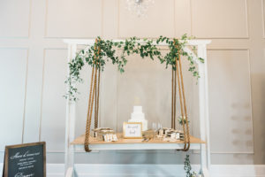 white hanging table