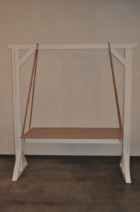 white hanging table